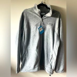 Columbia fleece zip jacket.  Men’s tall size large. Brand new.